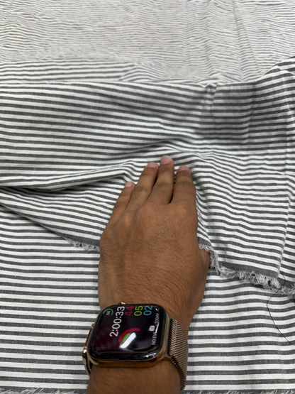 Buy Premium Cotton Seersucker Charcoal Pinstripe Fabric
