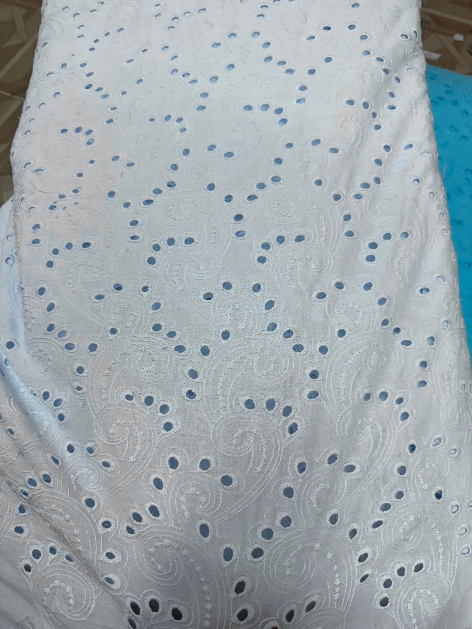 Buy Cotton Hakoba Dust Blue Peacock Head Fabric - MAF 