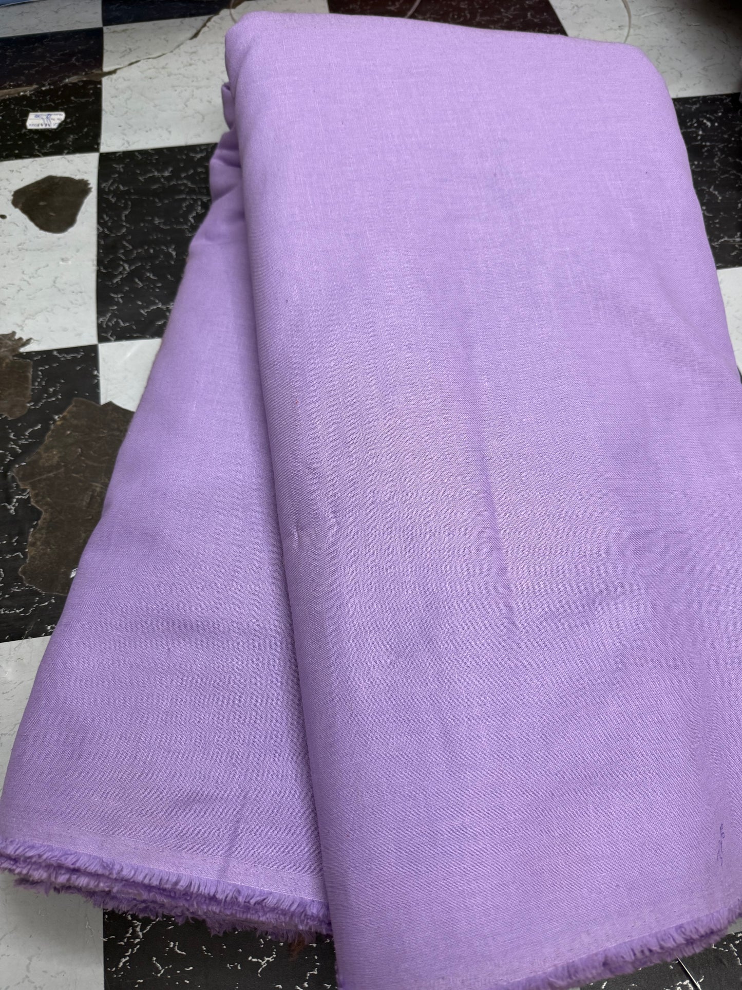 Buy Pure Linen Solid Lilac Fabric