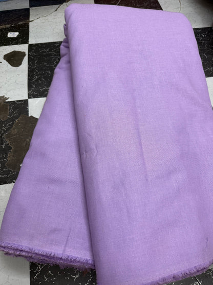 Buy Pure Linen Solid Lilac Fabric
