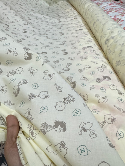 Buy Premium Cotton Kids Cartoon Baby Yellow Base Printed Fabric