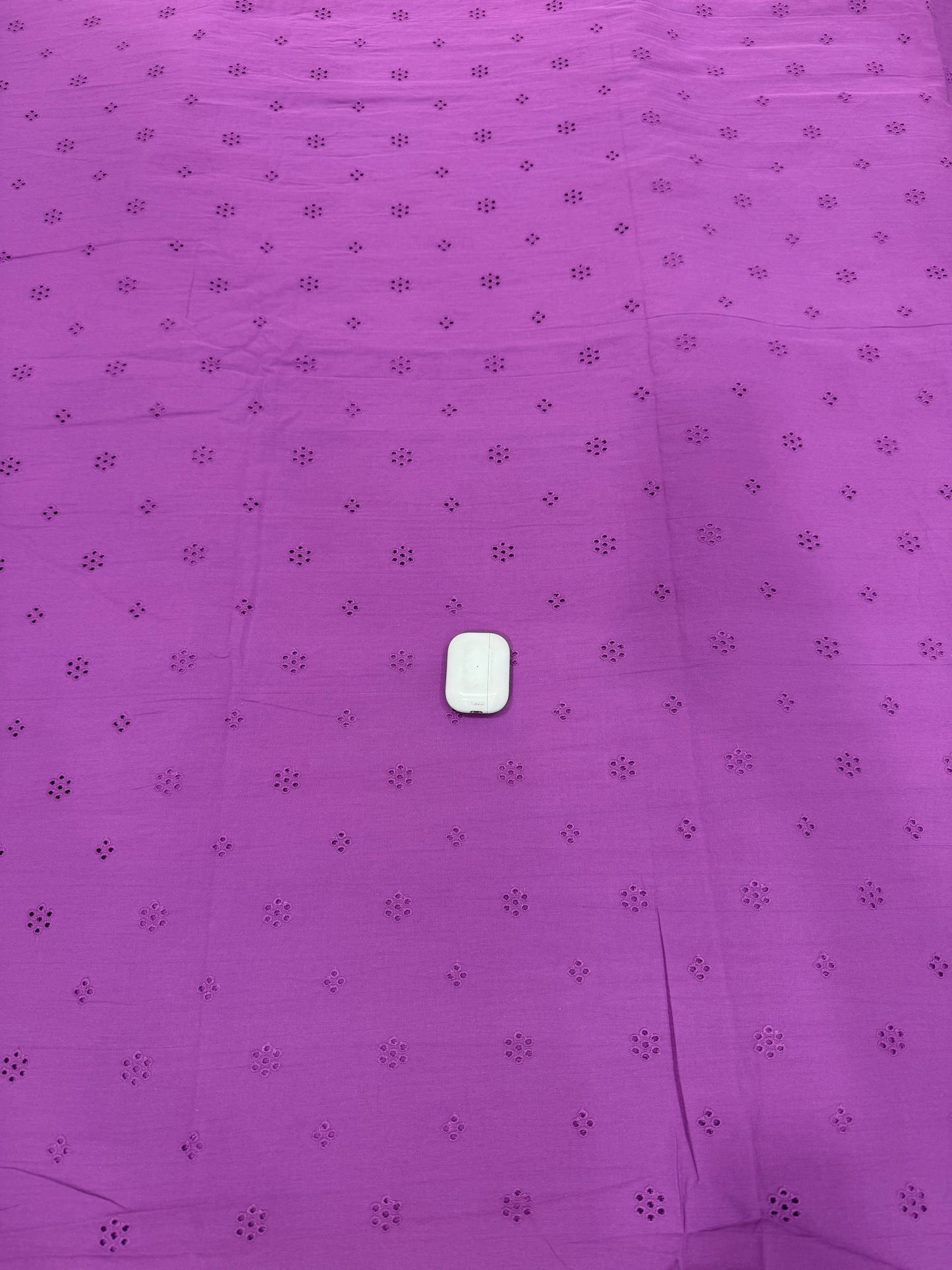 Buy Premium Cotton Cambric Schiffli Orchid Dot Fabric