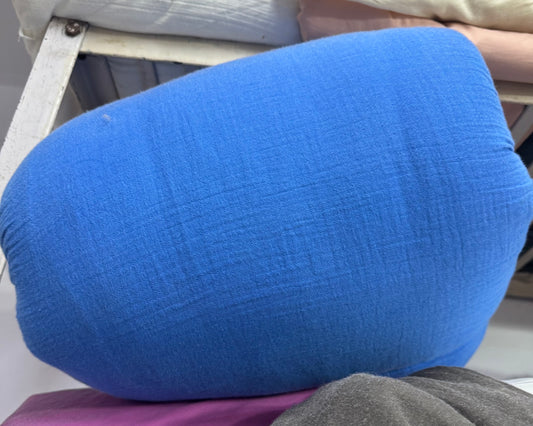 Buy Soft Cotton Double Cloth Solid Royal Blue Fabric