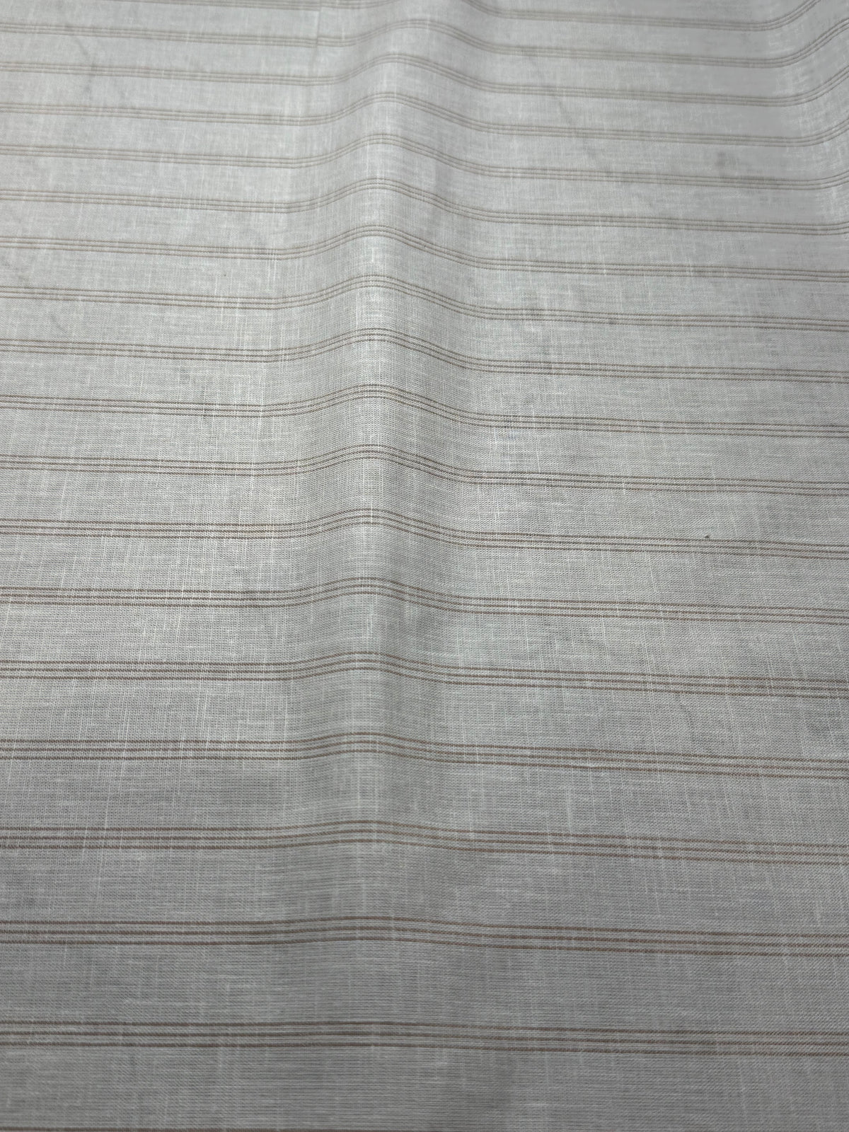 Buy 80 Lea Pure Linen Brown Stripe Shirting Fabric