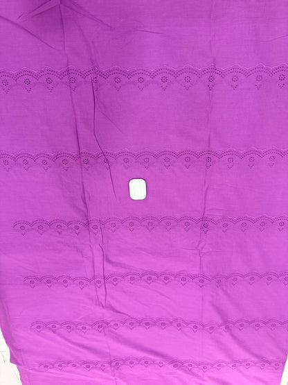 Buy Premium Cotton Cambric Schiffli Magenta Scallop Fabric