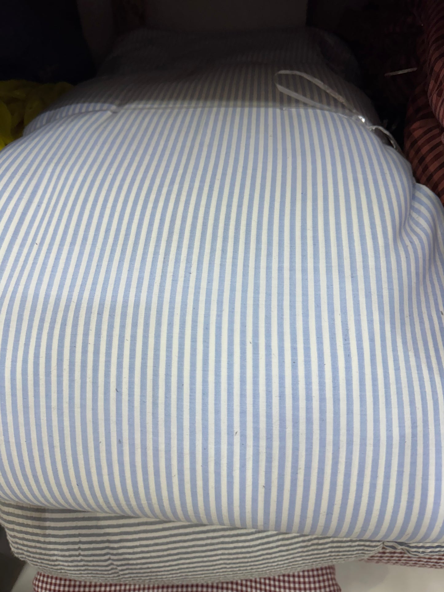 Buy Cotton Blue Formal Stripe Fabric