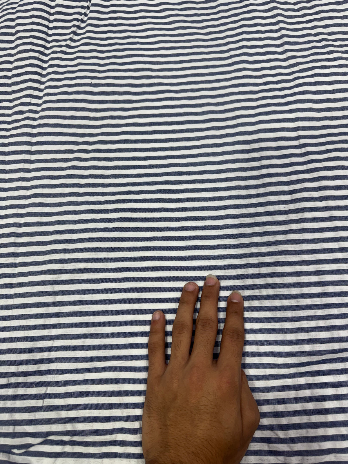 Buy Premium Seersucker Grey Blue Stripe Fabric