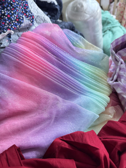 Buy Unicorn Shimmer Mesh Fabric