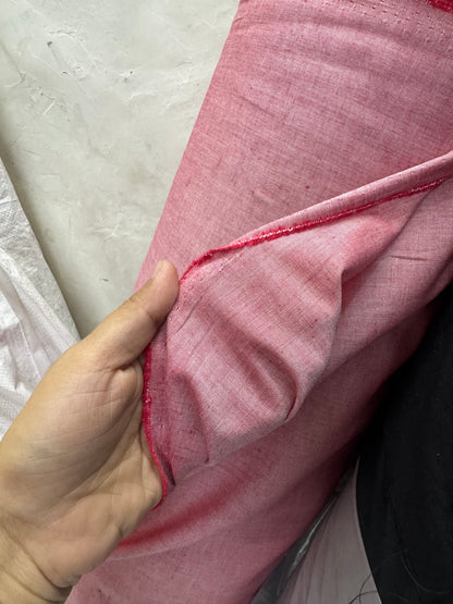 Buy Pure Linen Premium Collection Solid Washed Pink Fabric