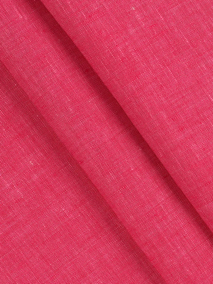 Buy Lab Certified Pure Linen Dark Pink Fabric - MAF 