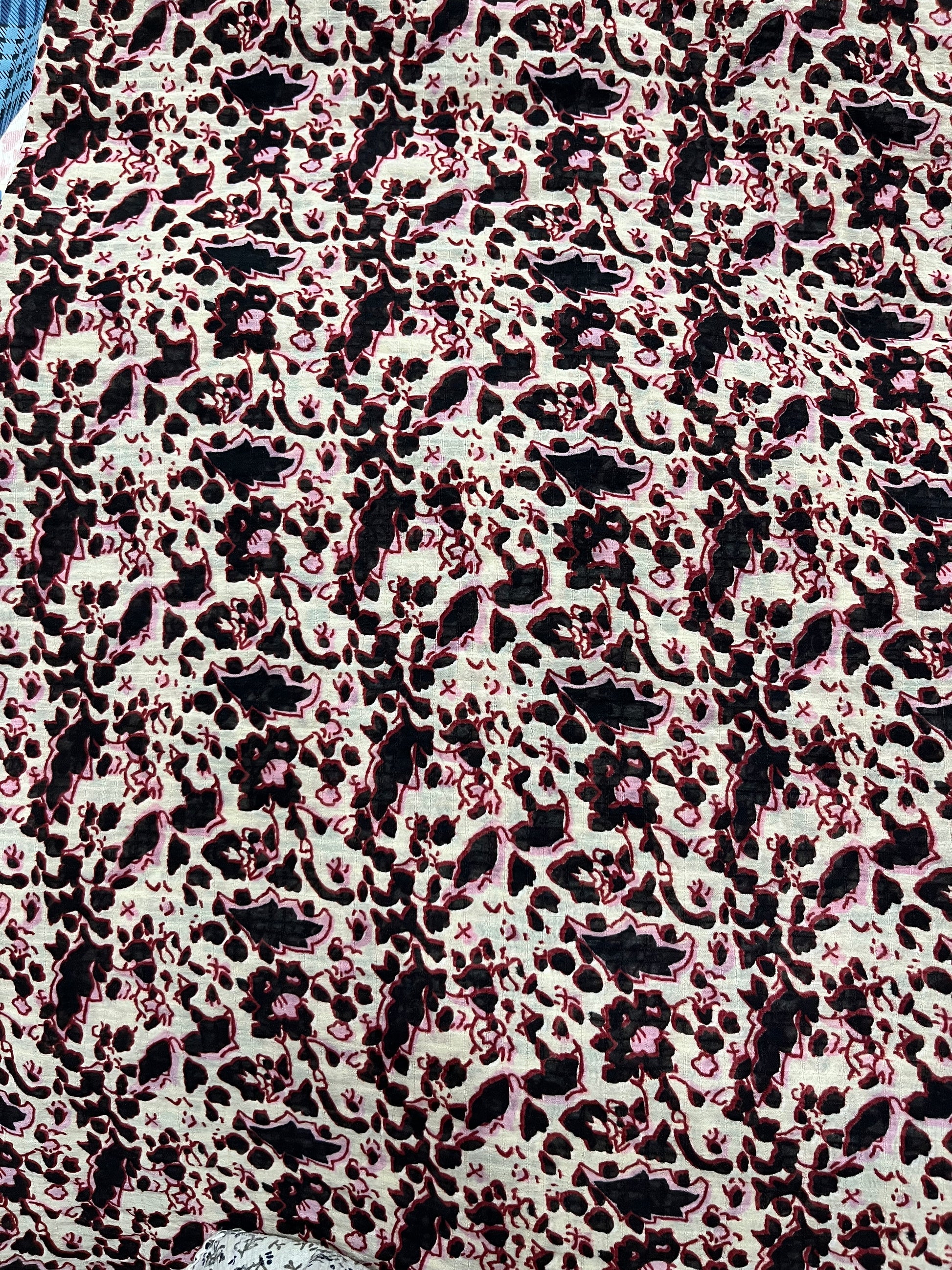 Buy Viscose Chiffon Abstract Black Printed Fabric - MAF 