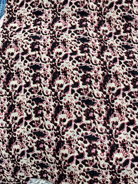 Buy Viscose Chiffon Abstract Black Printed Fabric - MAF 