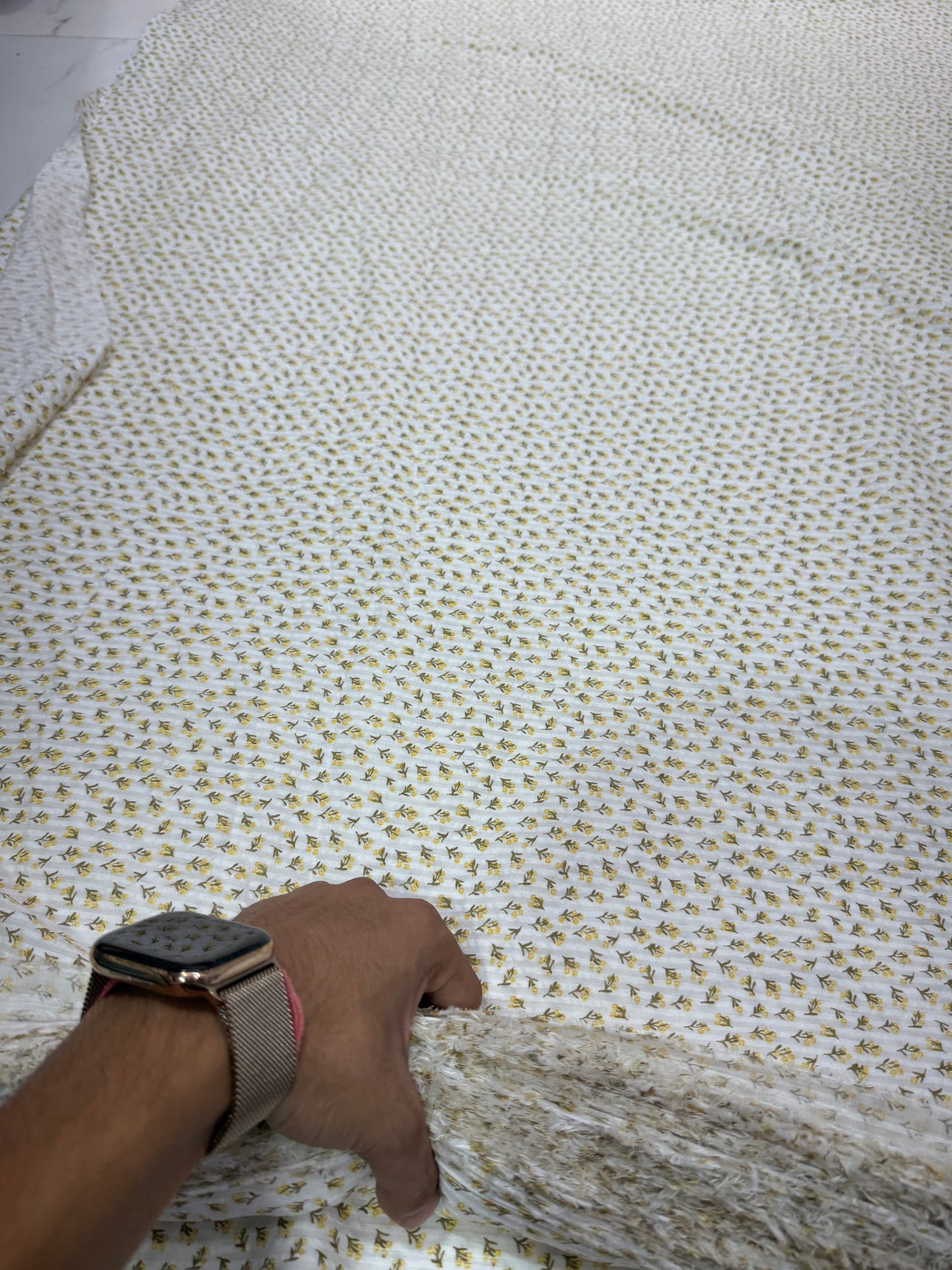Buy Premium Seersucker Strips Print Fabric