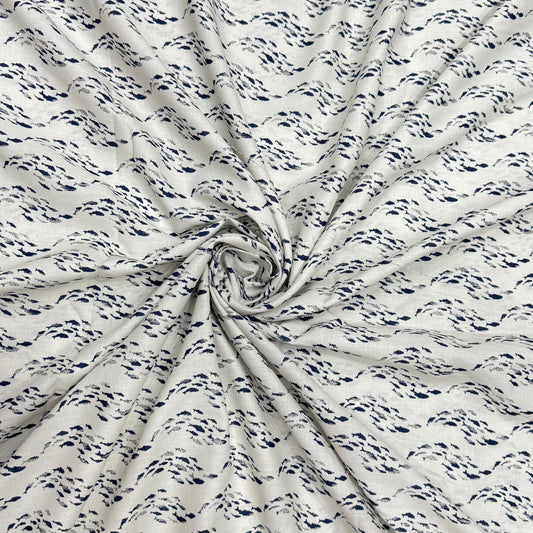 Buy Cotton Cambric Fish Printed Fabric - MAF 