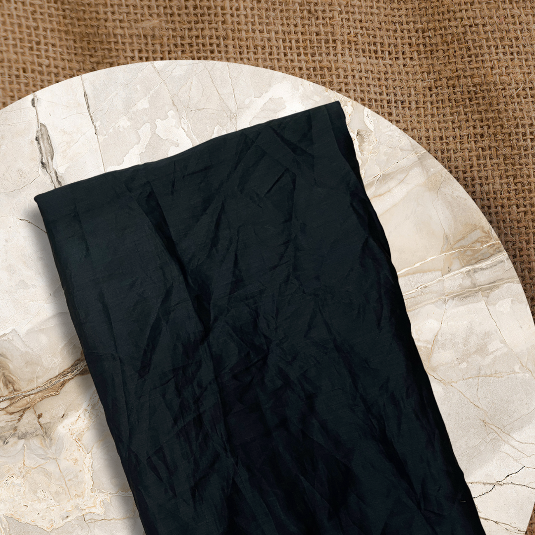 Buy Black Pure Cotton Cambric Fabric - MAF 