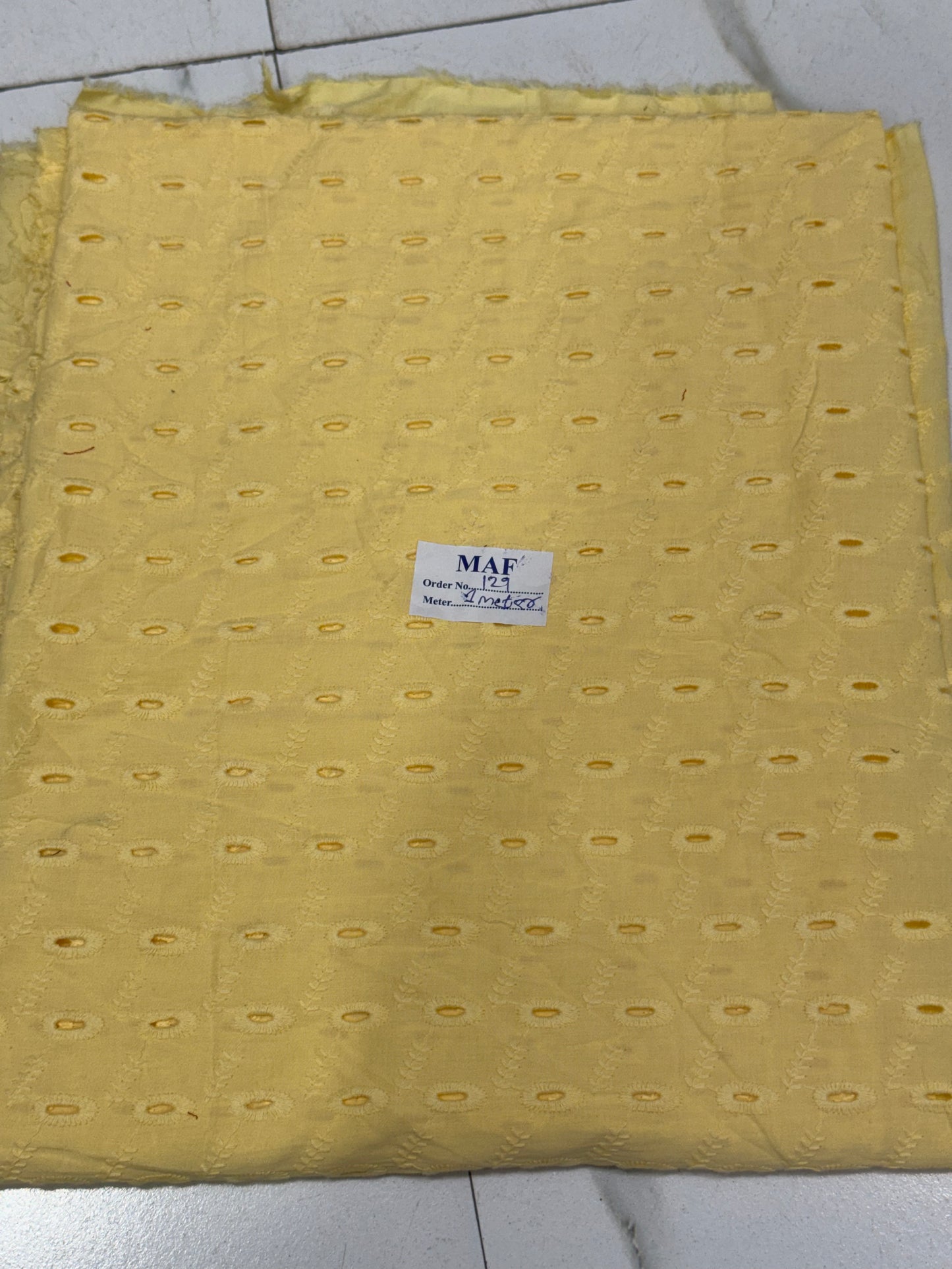 Buy Cutpiece Cotton Hakoba Soothing Yellow Circle Traditional 1 Meter