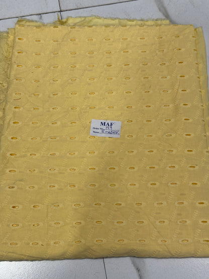 Buy Cutpiece Cotton Hakoba Soothing Yellow Circle Traditional 1 Meter