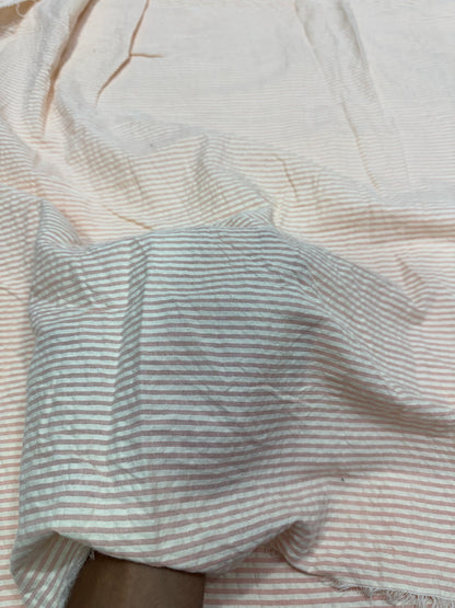 Buy Premium Cotton Seersucker Coral Pinstripe Fabric
