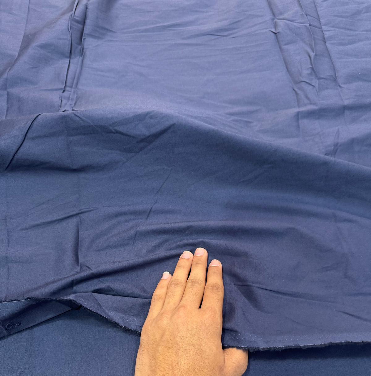 Buy Premium Poplin Solid Indigo Blue Fabric