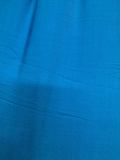 Premium Slub Silk Electric Blue Fabric - MAF 