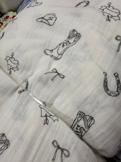 Buy Premium Cotton Double Cloth Sketch print