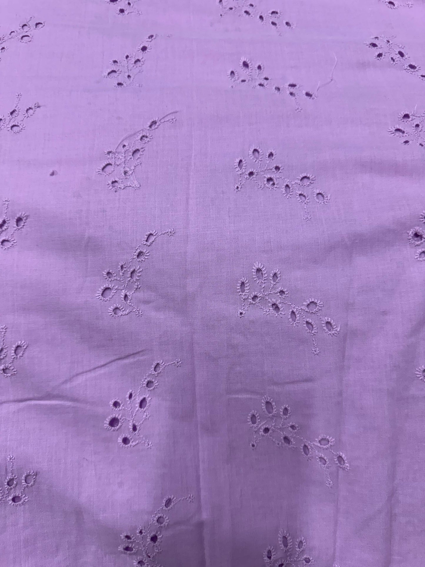 Buy Cotton Hakoba Lavender Leaf Cutwork Embroidery - MAF 