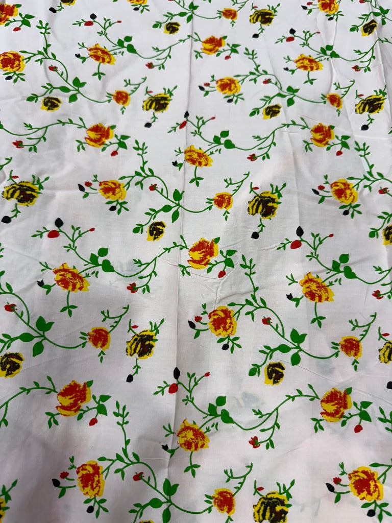 Buy Cotton Poplin Fire Flower Printed Fabric
