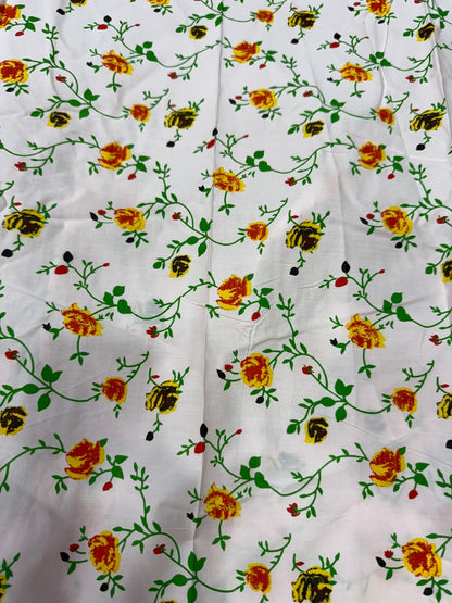 Buy Cotton Poplin Fire Flower Printed Fabric