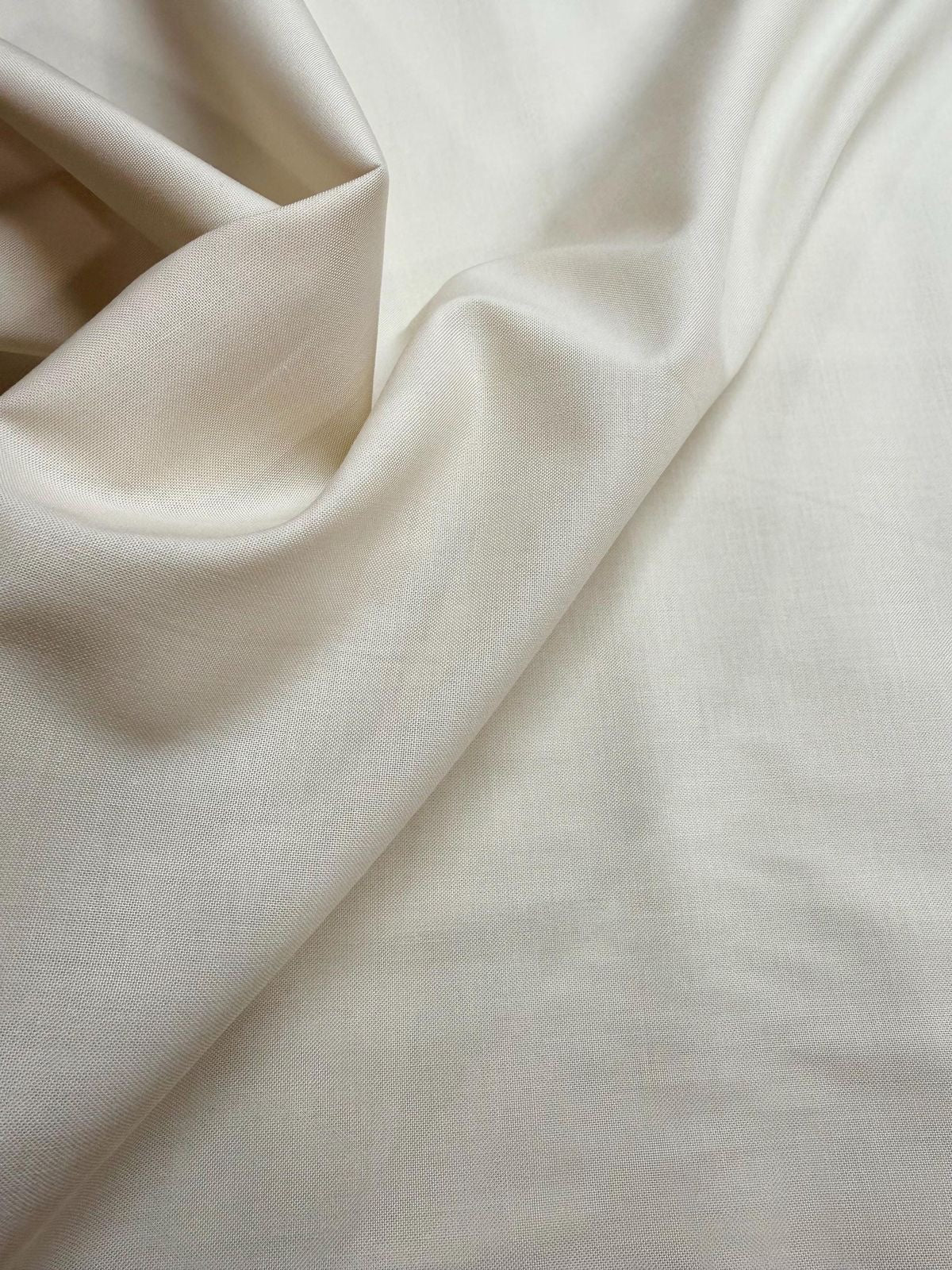 Buy Solid White Pure Glace Cotton Fabric - MAF 