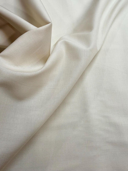 Buy Solid White Pure Glace Cotton Fabric - MAF 