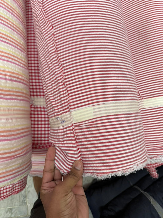 Buy Premium Yarn-Dyed Seersucker Cherry Stripe