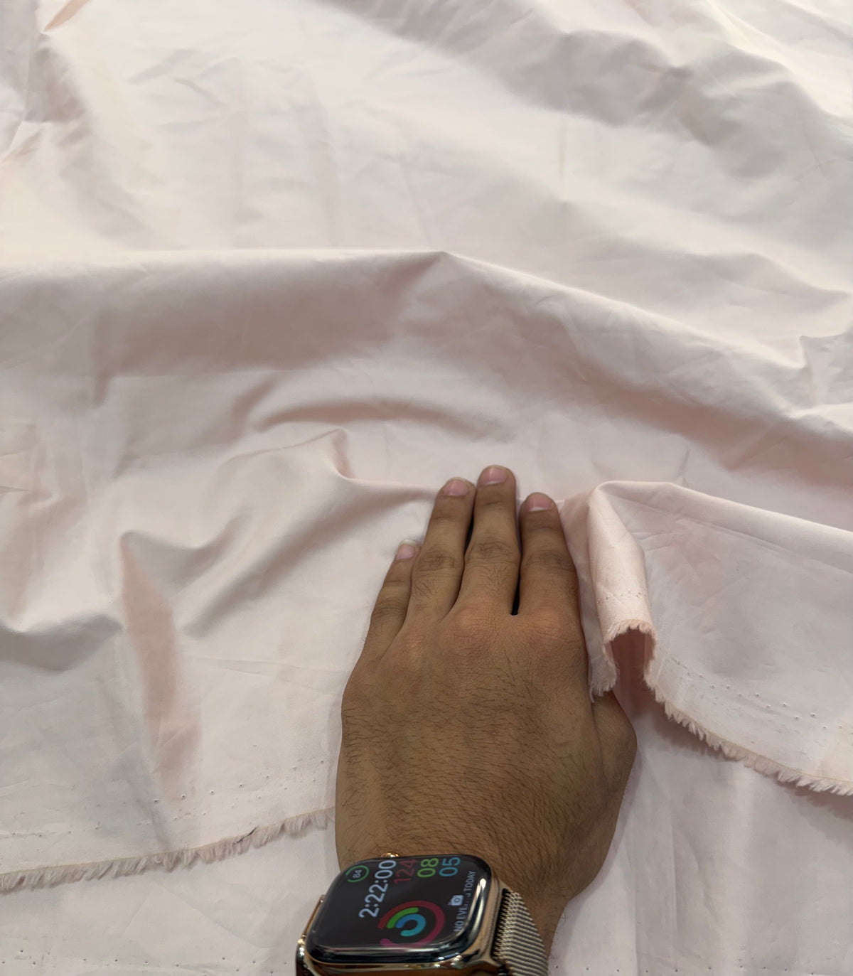 Buy Poplin Solid Peach Blush Pink Fabric