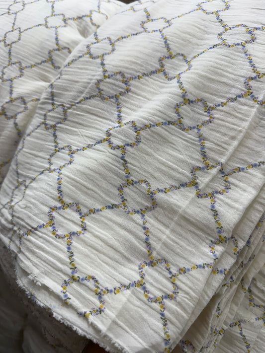Buy Premium Cotton Double Cloth Floral BoX Print