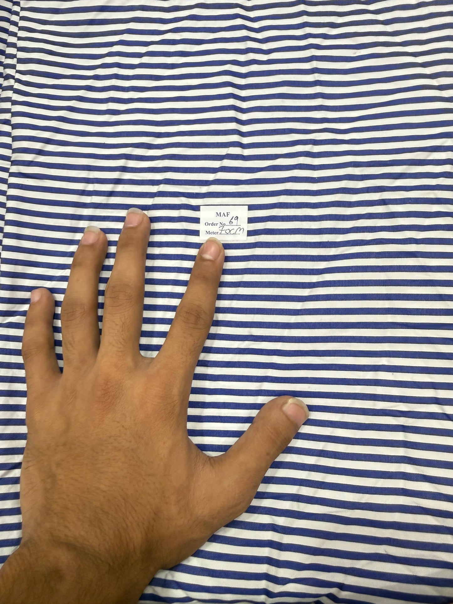 Buy Cutpiece Navy blue Stripe 70 Centimeter