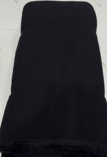Buy Premium Soft Cotton Double Cloth Black Fabric