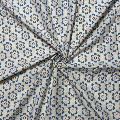 Buy Poplin Flower Beads Printed Fabric - MAF 