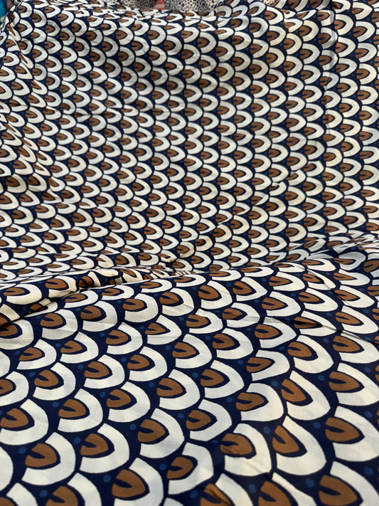 Buy Pure Cotton Poplin Wave Boho Fabric