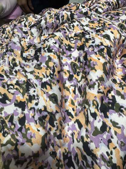 Buy Printed Satin Pink Marble Fabric