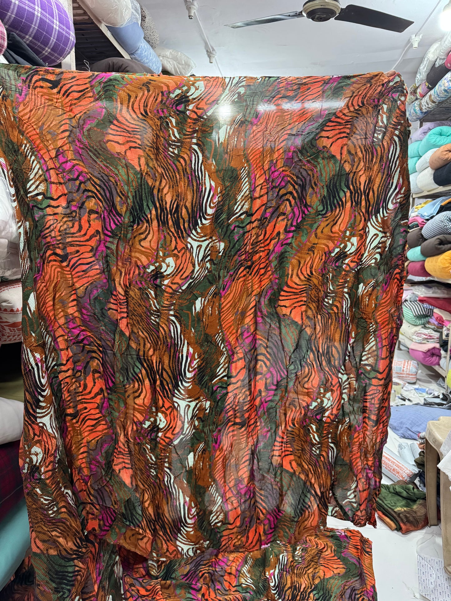 Buy Viscose Silk Multi Print Fabric - MAF 
