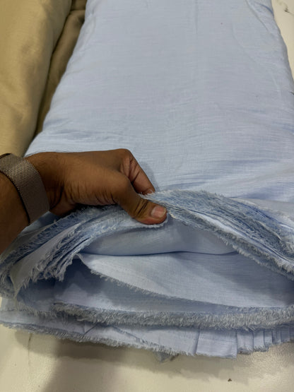 Buy Imported 100% Linen Baby Blue Colour