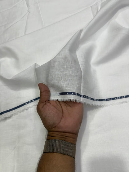 Buy Salvage Imported 100% Linen Pure White