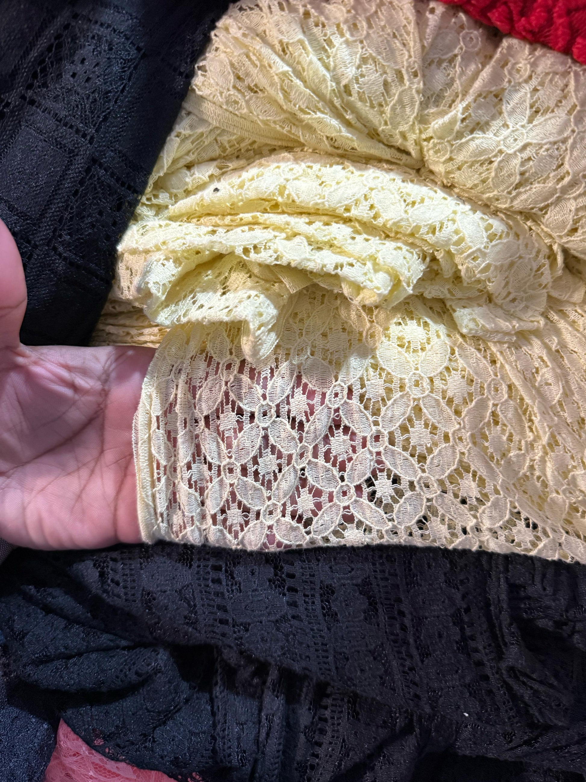 Buy Mesh Beige 4 Way Flower Net Fabric - MAF 