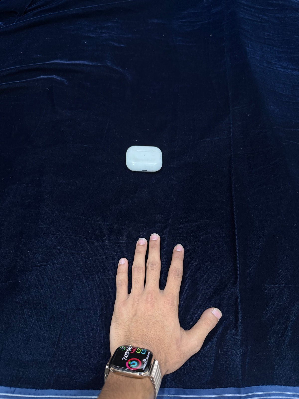 Buy Premium Velvet Solid Navy Blue Fabric