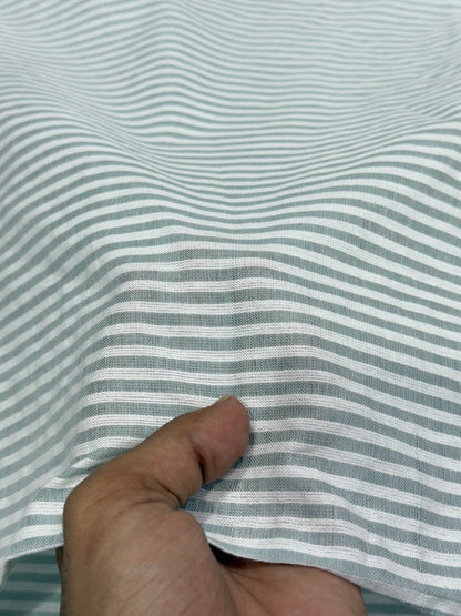 Buy Premium Cotton Stripe amazing Bluish Grey Stripe Fabric