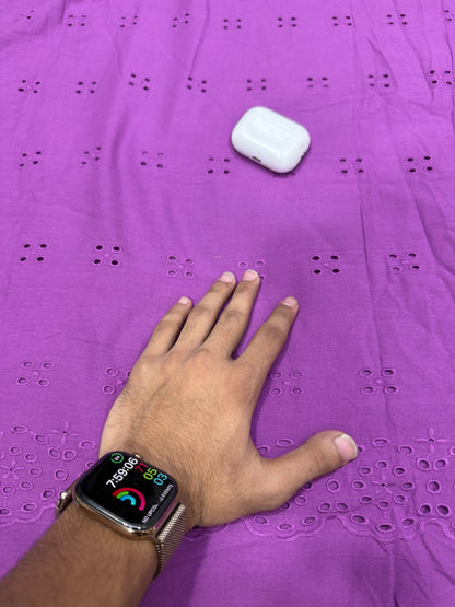 Buy Premium Cotton Cambric Schiffli Purple Confetti Fabric
