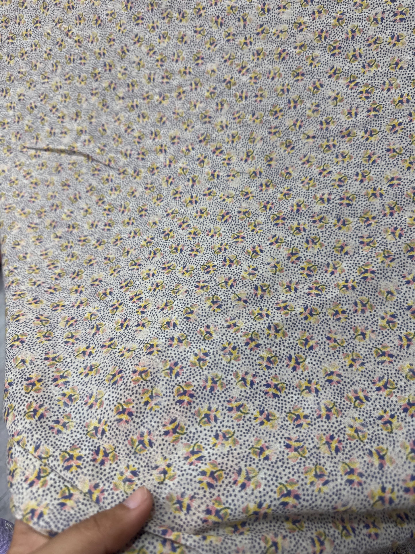 Buy Mul Cotton Boho Nude Flower Printed Fabric