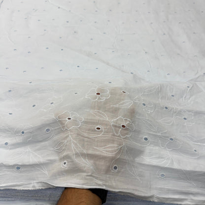 Buy Dust Blue Rose Hakoba Fabric - MAF 