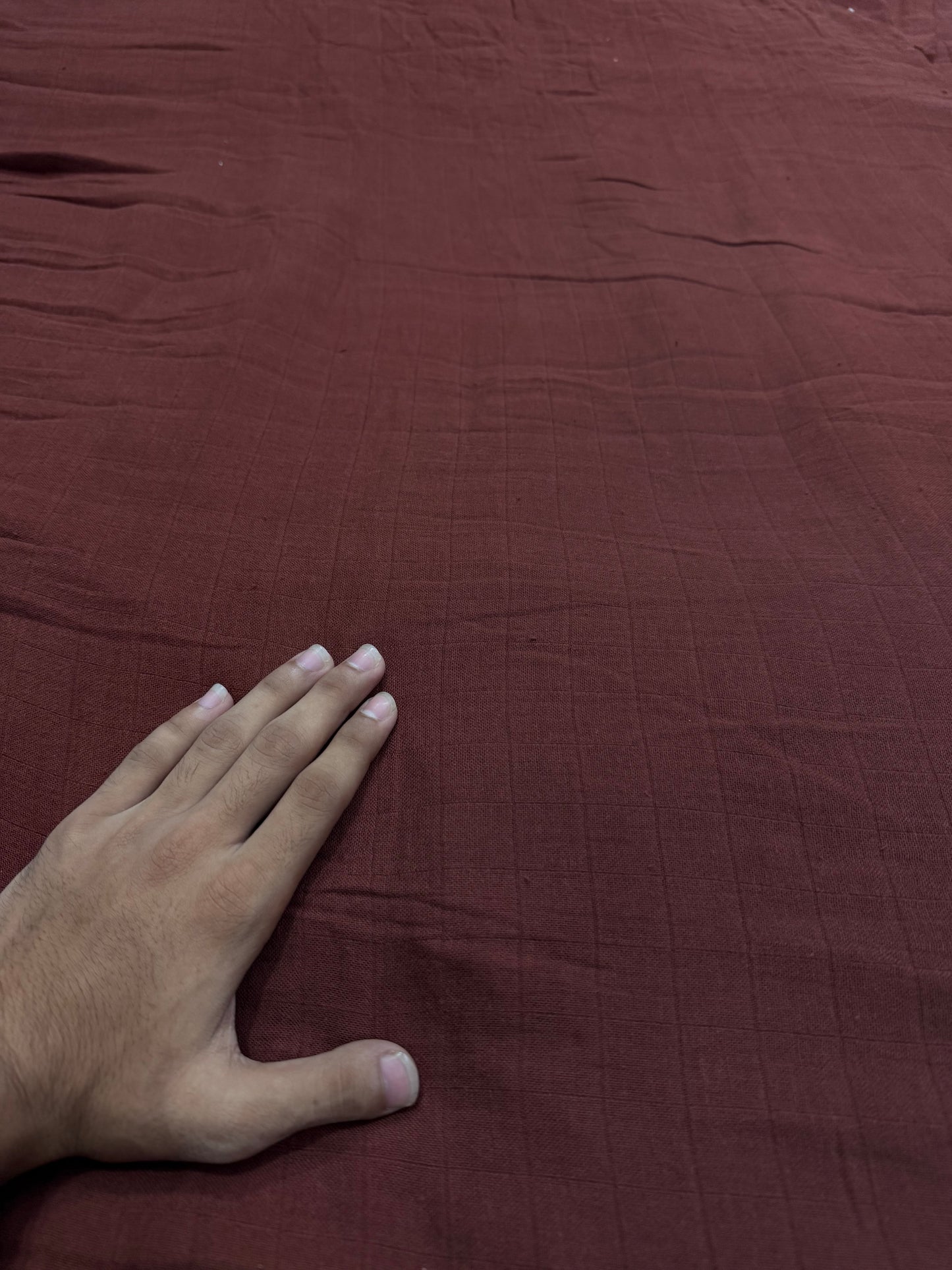 Buy Soft Cotton Double Cloth Solid Dusty Brown Fabric
