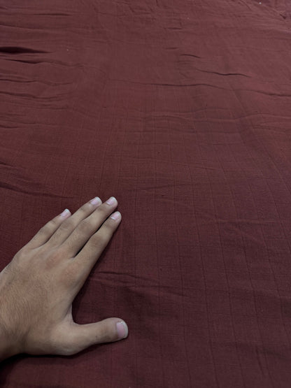 Buy Soft Cotton Double Cloth Solid Dusty Brown Fabric