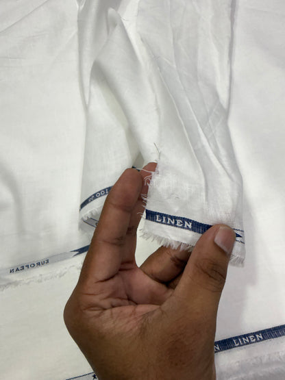 Buy Salvage Imported 100% Linen Pure White